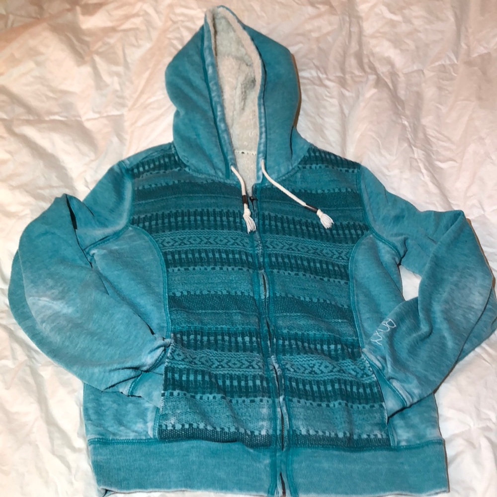 🛍 DONATED Roxy | Teal Zip-Up Hoodie